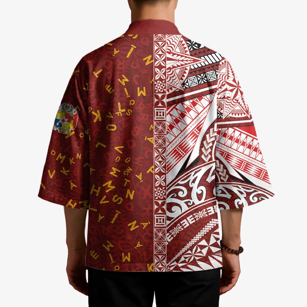 Tonga Language Week Kimono Ngatu Pattern and Tongan Alphabet - Polynesian Pride