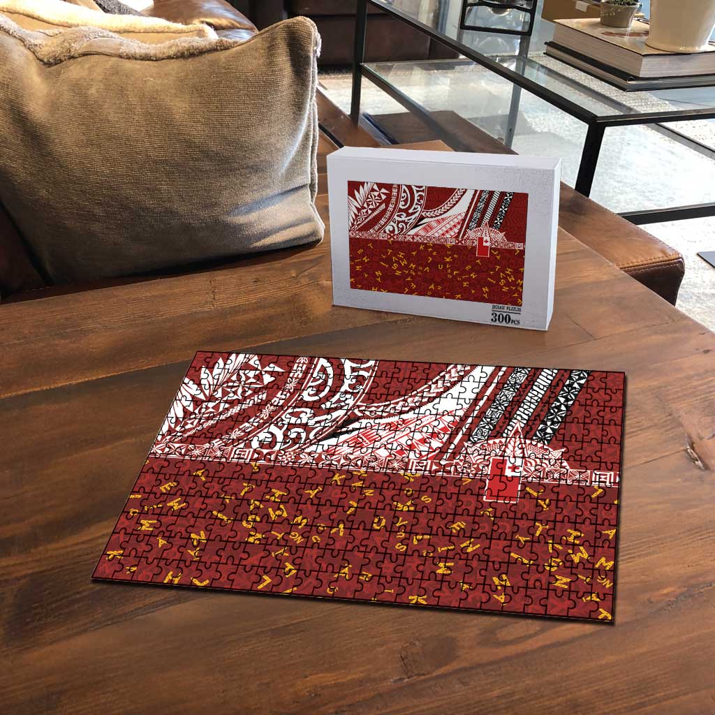 Tonga Language Week Puzzle Ngatu Pattern and Tongan Alphabet - Polynesian Pride