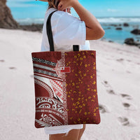 Tonga Language Week Tote Bag Ngatu Pattern and Tongan Alphabet - Polynesian Pride