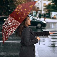 Tonga Language Week Umbrella Ngatu Pattern and Tongan Alphabet - Polynesian Pride