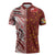 Tonga Language Week Zipper Polo Shirt Ngatu Pattern and Tongan Alphabet - Polynesian Pride