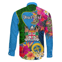 Personalised Malampa Fiji Day Family Matching Summer Maxi Dress and Hawaiian Shirt Tropical Plants Mix Polynesian and Tapa Pattern LT03 - Polynesian Pride