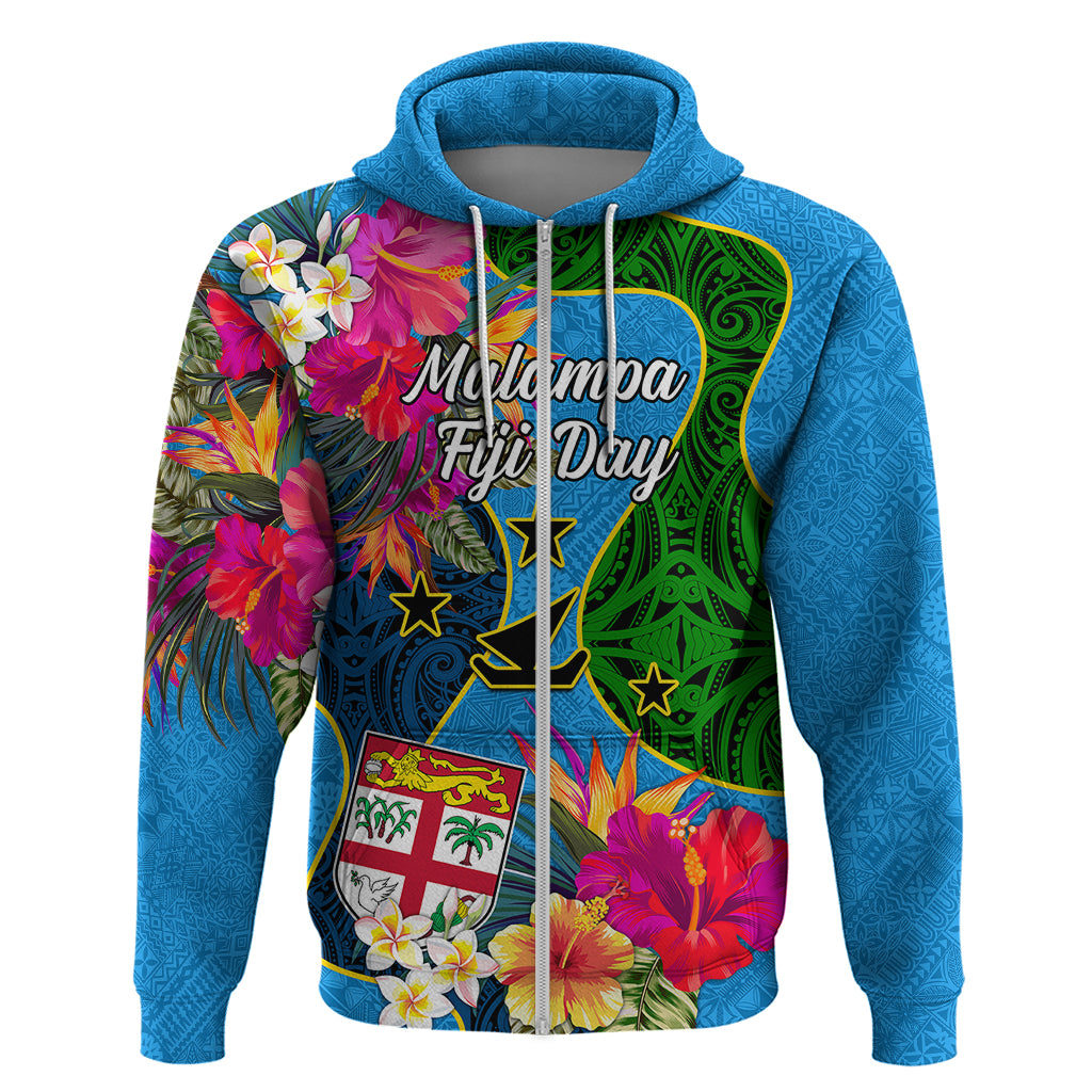Personalised Malampa Fiji Day Hoodie Tropical Plants Mix Polynesian and Tapa Pattern LT03 - Polynesian Pride