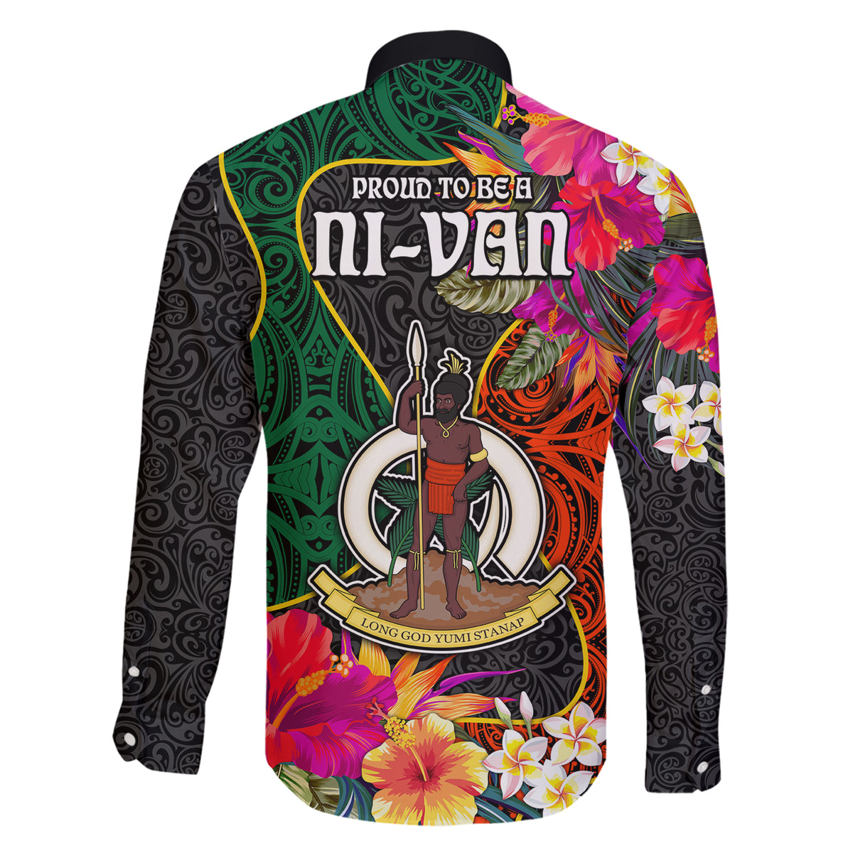 Penama Day Family Matching Short Sleeve Bodycon Dress and Hawaiian Shirt Proud To Be A Ni-Van Beauty Pacific Flower LT03 - Polynesian Pride