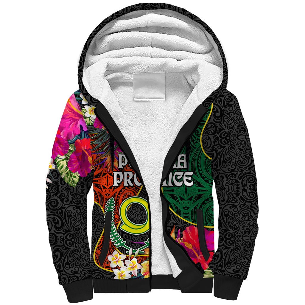 Penama Day Sherpa Hoodie Proud To Be A Ni-Van Beauty Pacific Flower LT03 Unisex Black - Polynesian Pride