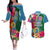 Sanma Day Couples Matching Off The Shoulder Long Sleeve Dress and Hawaiian Shirt Proud To Be A Ni-Van Beauty Pacific Flower LT03 Blue - Polynesian Pride