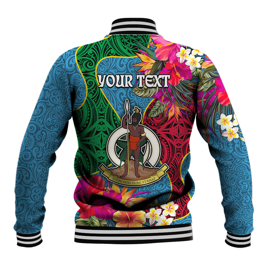 Personalised Sanma Day Baseball Jacket Proud To Be A Ni-Van Beauty Pacific Flower LT03 - Polynesian Pride