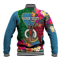 Personalised Sanma Day Baseball Jacket Proud To Be A Ni-Van Beauty Pacific Flower LT03 - Polynesian Pride