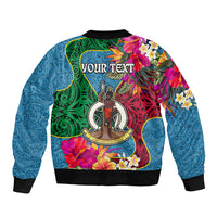 Personalised Sanma Day Bomber Jacket Proud To Be A Ni-Van Beauty Pacific Flower LT03 - Polynesian Pride