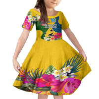 Malampa Day Family Matching Off Shoulder Short Dress and Hawaiian Shirt Proud To Be A Ni-Van Beauty Pacific Flower LT03 - Polynesian Pride