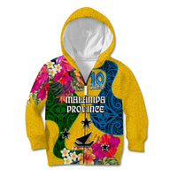 Malampa Day Kid Hoodie Proud To Be A Ni-Van Beauty Pacific Flower LT03 Zip Hoodie Yellow - Polynesian Pride