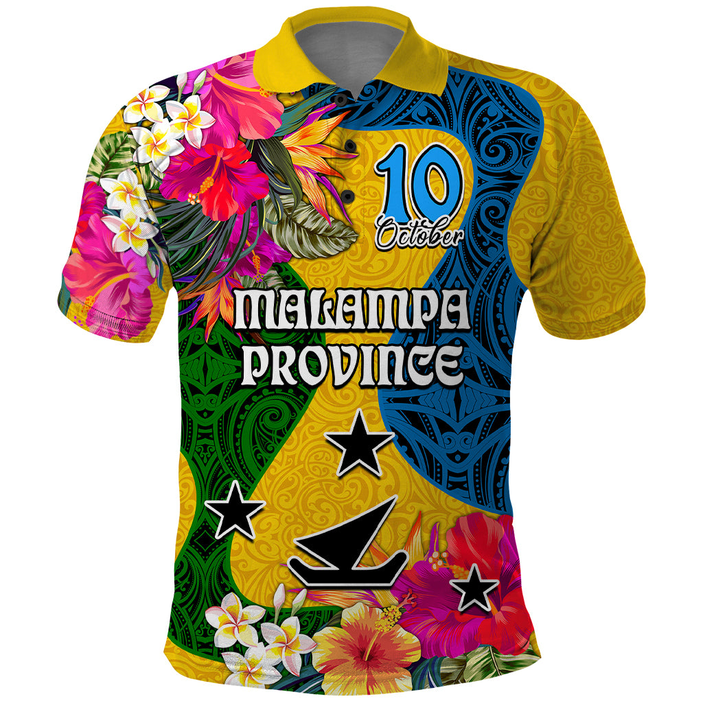 Malampa Day Polo Shirt Proud To Be A Ni-Van Beauty Pacific Flower LT03 Yellow - Polynesian Pride