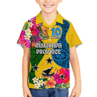 Personalised Malampa Day Family Matching Off Shoulder Maxi Dress and Hawaiian Shirt Proud To Be A Ni-Van Beauty Pacific Flower LT03 - Polynesian Pride