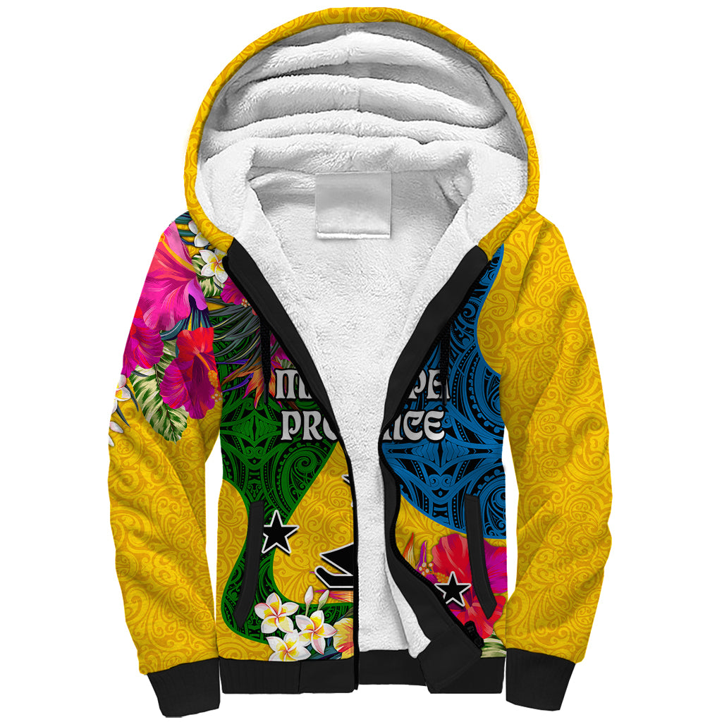Personalised Malampa Day Sherpa Hoodie Proud To Be A Ni-Van Beauty Pacific Flower LT03 Unisex Yellow - Polynesian Pride