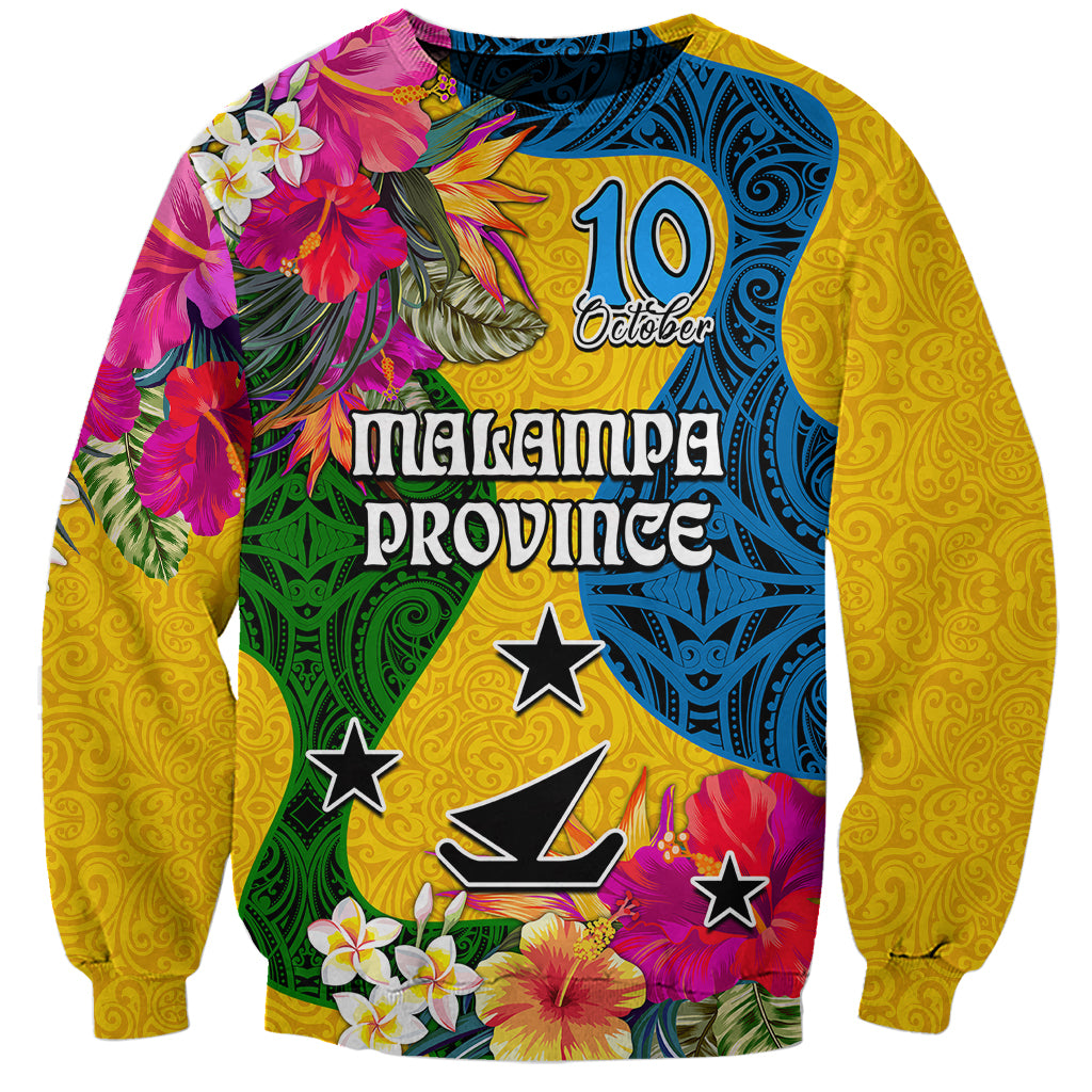 Personalised Malampa Day Sweatshirt Proud To Be A Ni-Van Beauty Pacific Flower LT03 Unisex Yellow - Polynesian Pride