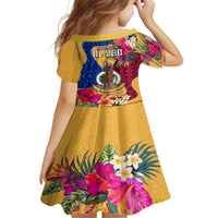 Torba Day Family Matching Off Shoulder Short Dress and Hawaiian Shirt Proud To Be A Ni-Van Beauty Pacific Flower LT03 - Polynesian Pride