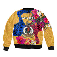 Personalised Torba Day Bomber Jacket Proud To Be A Ni-Van Beauty Pacific Flower LT03 - Polynesian Pride