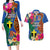 Tafea Day Couples Matching Long Sleeve Bodycon Dress and Hawaiian Shirt Proud To Be A Ni-Van Beauty Pacific Flower LT03 Blue - Polynesian Pride