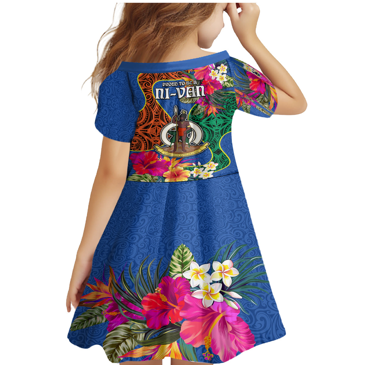 Tafea Day Family Matching Mermaid Dress and Hawaiian Shirt Proud To Be A Ni-Van Beauty Pacific Flower LT03 - Polynesian Pride
