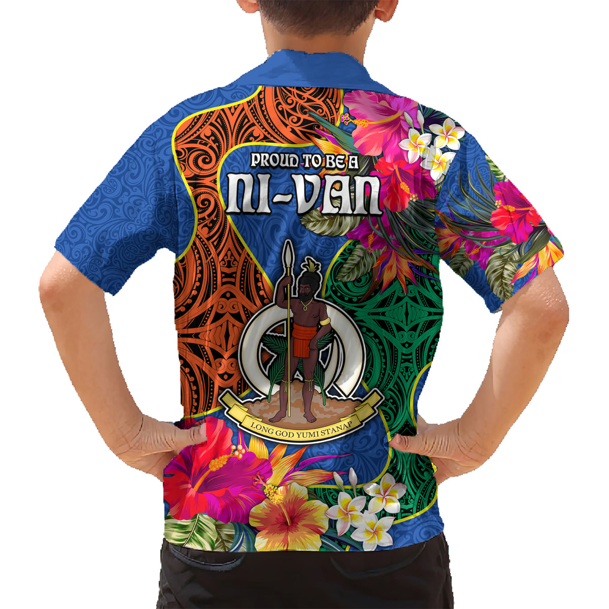 Tafea Day Kid Hawaiian Shirt Proud To Be A Ni-Van Beauty Pacific Flower LT03 - Polynesian Pride
