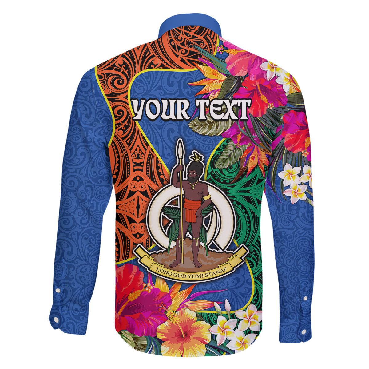 Personalised Tafea Day Family Matching Off Shoulder Maxi Dress and Hawaiian Shirt Proud To Be A Ni-Van Beauty Pacific Flower LT03 - Polynesian Pride
