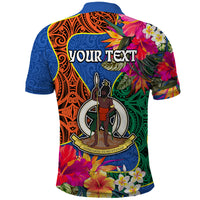 Personalised Tafea Day Polo Shirt Proud To Be A Ni-Van Beauty Pacific Flower LT03 - Polynesian Pride