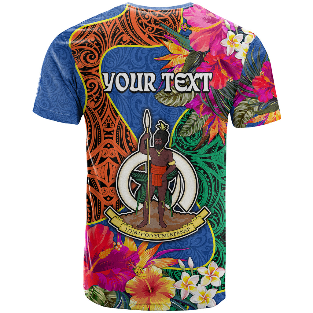 Personalised Tafea Day T Shirt Proud To Be A Ni-Van Beauty Pacific Flower LT03 - Polynesian Pride
