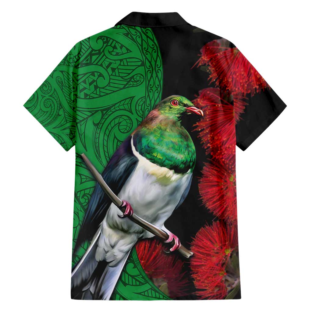 New Zealand Kereru And Pohutukawa Hawaiian Shirt Maori Tribal Tattoo LT03 - Polynesian Pride