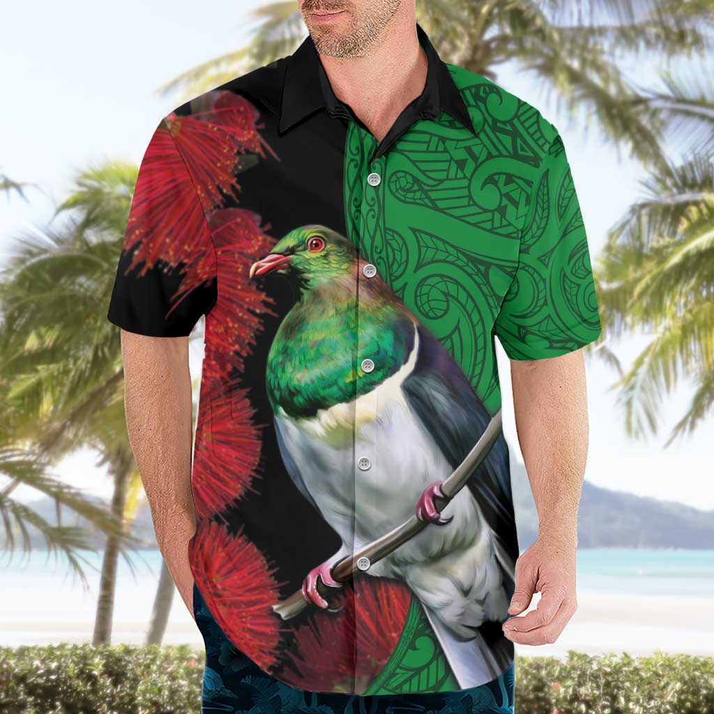 New Zealand Kereru And Pohutukawa Hawaiian Shirt Maori Tribal Tattoo LT03 - Polynesian Pride