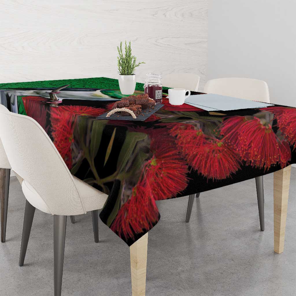 New Zealand Kereru And Pohutukawa Tablecloth Maori Tribal Tattoo LT03 - Polynesian Pride