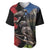 New Zealand Kea And Pohutukawa Baseball Jersey With The Mountain Landscape