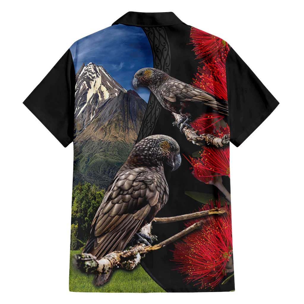 New Zealand Kea And Pohutukawa Hawaiian Shirt With The Mountain Landscape LT03 - Polynesian Pride