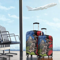 New Zealand Kea And Pohutukawa Luggage Cover With The Mountain Landscape LT03 - Polynesian Pride