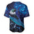 New Zealand Tui Bird Baseball Jersey The Pleiades Star Cluster and Koru Tribal Tattoo Galaxy Vibe