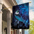 New Zealand Tui Bird Garden Flag The Pleiades Star Cluster and Koru Tribal Tattoo Galaxy Vibe