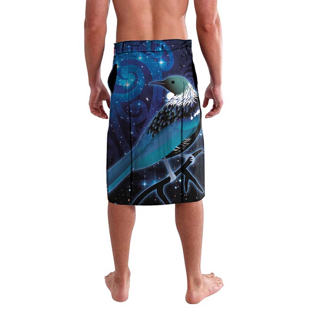 New Zealand Tui Bird Lavalava The Pleiades Star Cluster and Koru Tribal Tattoo Galaxy Vibe