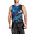 New Zealand Tui Bird Men Tank Top The Pleiades Star Cluster and Koru Tribal Tattoo Galaxy Vibe