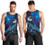 New Zealand Tui Bird Men Tank Top The Pleiades Star Cluster and Koru Tribal Tattoo Galaxy Vibe