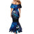 New Zealand Tui Bird Mermaid Dress The Pleiades Star Cluster and Koru Tribal Tattoo Galaxy Vibe