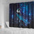 New Zealand Tui Bird Shower Curtain The Pleiades Star Cluster and Koru Tribal Tattoo Galaxy Vibe