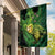 New Zealand Kākāpō Garden Flag Silver Fern with Close up of Green Fern Leaves and Maori Tattoo