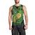 New Zealand Kākāpō Men Tank Top Silver Fern with Close up of Green Fern Leaves and Maori Tattoo