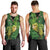 New Zealand Kākāpō Men Tank Top Silver Fern with Close up of Green Fern Leaves and Maori Tattoo