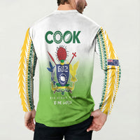 Cook Islands Rugby Button Sweatshirt Six Eight Two to The World - Tatau Tribal Motif LT03 - Polynesian Pride