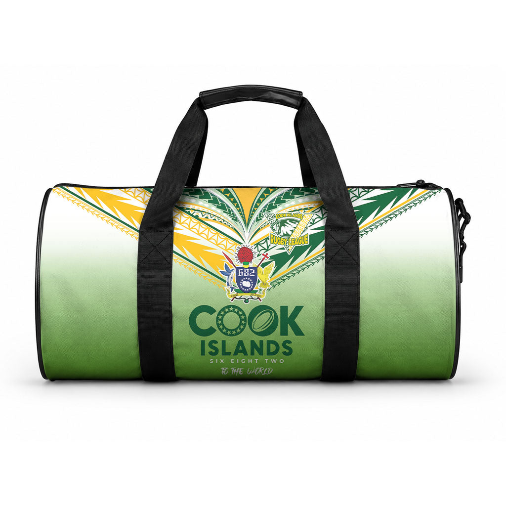 Cook Islands Rugby Duffle Bag Six Eight Two to The World - Tatau Tribal Motif LT03 One size Multicolor - Polynesian Pride