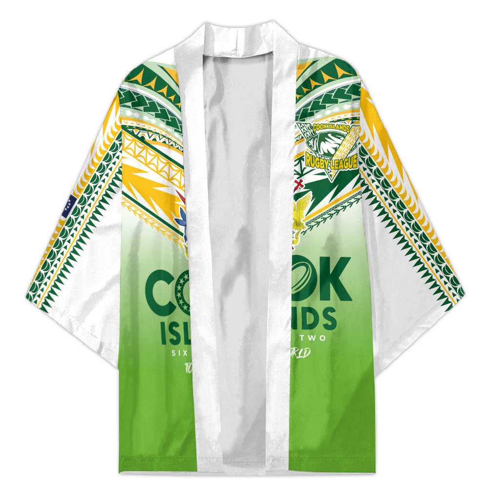 Cook Islands Rugby Kimono Six Eight Two to The World - Tatau Tribal Motif LT03 Unisex Multicolor - Polynesian Pride