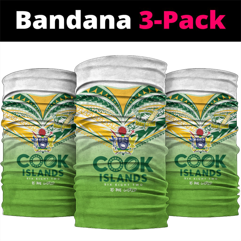 Cook Islands Rugby Neck Gaiter Six Eight Two to The World - Tatau Tribal Motif LT03 package One Size: 25*50cm Multicolor - Polynesian Pride