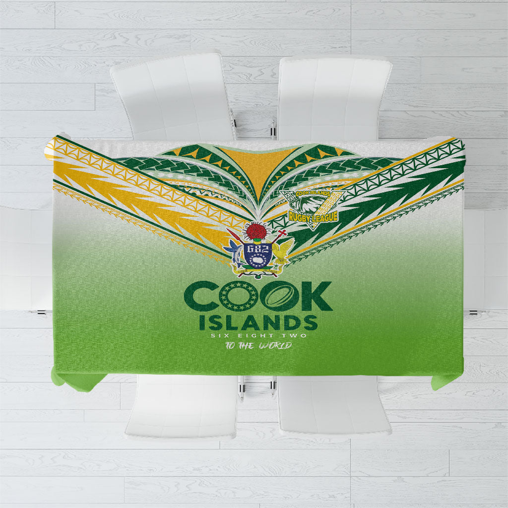 Cook Islands Rugby Tablecloth Six Eight Two to The World - Tatau Tribal Motif LT03 Multicolor - Polynesian Pride