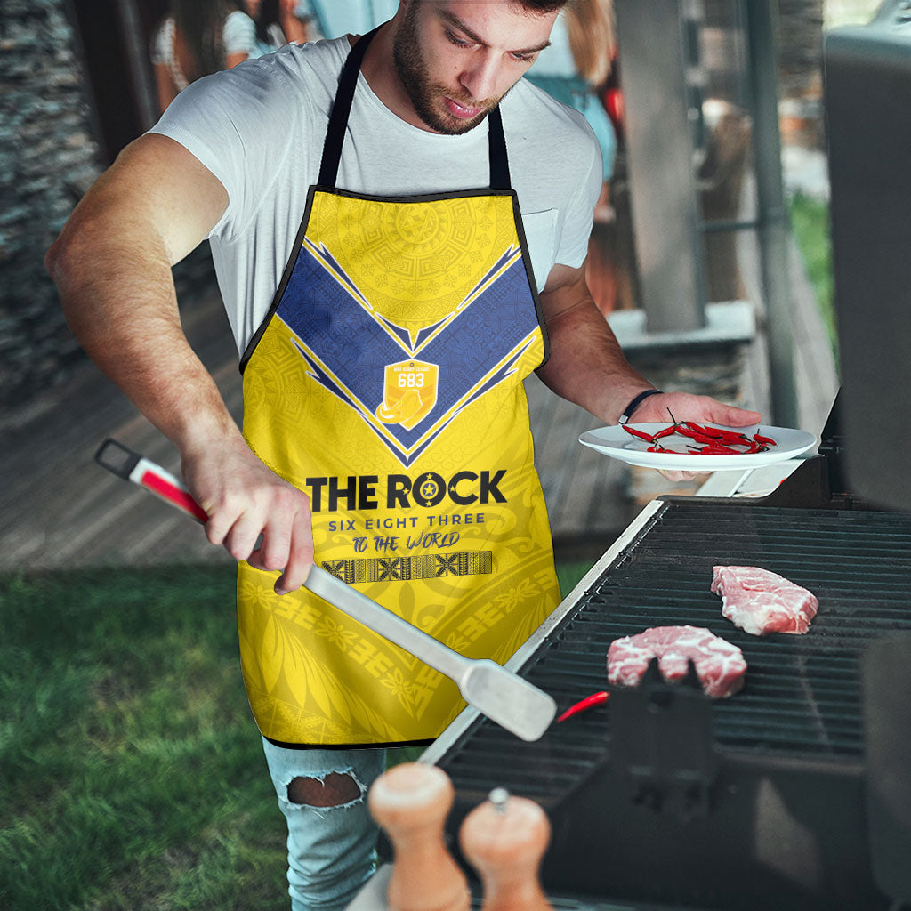 Niue Rugby Apron Six Eight Three to The World - Hiapo Tribal Motif