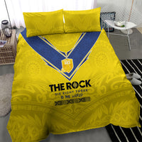 Niue Rugby Bedding Set Six Eight Three to The World - Hiapo Tribal Motif